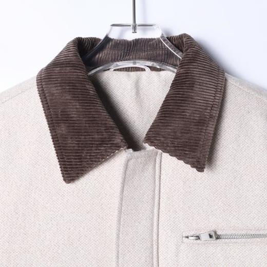 J9252SDSA秋冬新款痞帅男装老钱风拼接翻领布工装夹克设计师百搭外套 商品图2