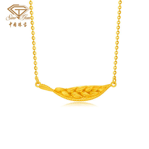 「美好金」麦向幸福古法黄金套链 足金麦穗项链 商品图2
