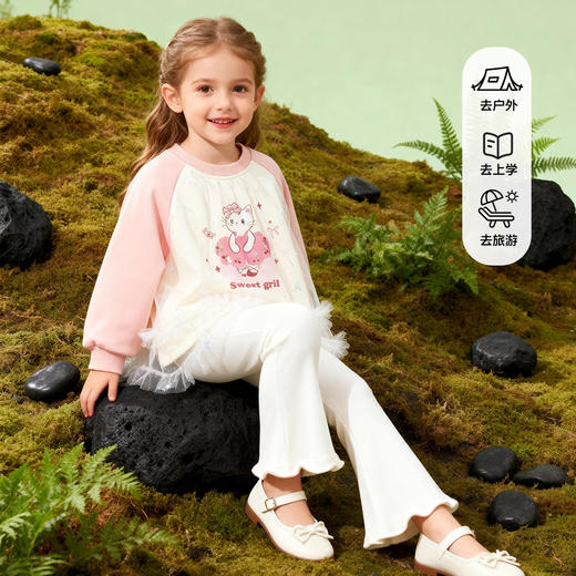 贝贝怡新款春季女童套头长袖卫衣 商品图1