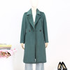 FOCALS新款西装领水波纹中长款双排扣羊毛大衣外套FYJDK833GA 商品缩略图1