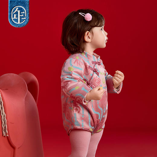 年衣童装婴童哈衣冬季新款宝宝连体衣爬服中式新生儿利马有福哈衣 商品图4