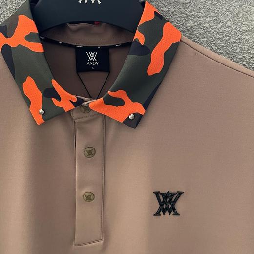 Anew家春夏新款男士印花POLO衫来了！男士最新ZG迷彩LOGO印花加铆钉的元素，本季主推款和新色，简约大方，一眼就被吸引住的品质男款！ 商品图5