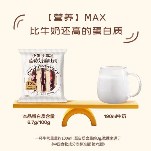 小饿小满足蓝莓奶盖吐司 香甜蓝莓酱遇上丝滑奶盖 口感柔软细腻 商品图1