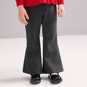 笛莎Deesha 2026春季女童基础好搭针织喇叭裤长裤