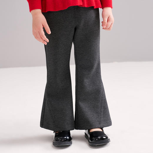 笛莎Deesha 2026春季女童基础好搭针织喇叭裤长裤 商品图0