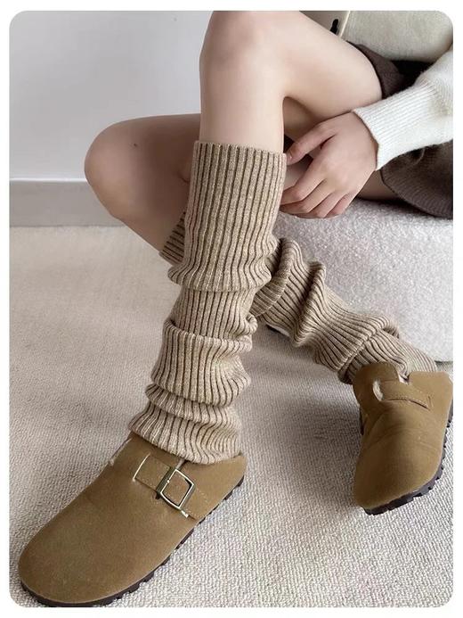 6色可选~【韩系粗线针织长袜套堆堆袜】即好看又保暖，显瘦防寒护脚腕，搭配休闲鞋WD 商品图1