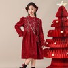 2025新款女童连衣裙流苏亮片冬装红色中大童拜年服公主裙儿童裙子 商品缩略图3