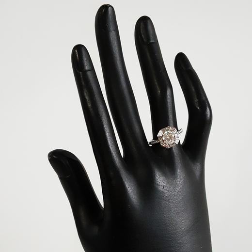 AU750白金经典时尚八角围镶款1.19克拉钻石戒指13号（戒圈可改） 231225NJS63 商品图8