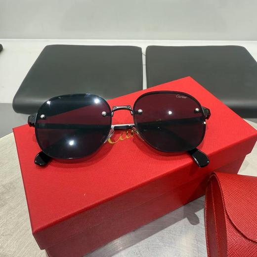 Cartier卡地亚 新款纯钛无框钻石切割太阳镜高端太阳镜Cartier卡地亚 商品图3