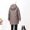 FOCALS新款连帽简约休闲保暖中长款压花立领羽绒服FRSDD507 商品缩略图2