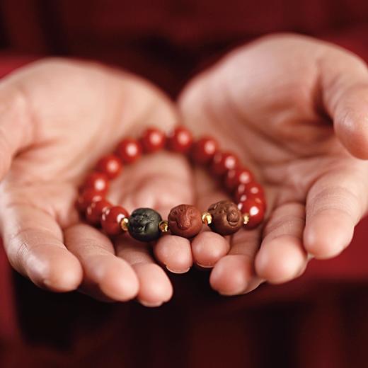 （下单即赠线香）杜掌柜·非遗合香珠十二生肖朱砂手串， 三和守护，六和迎新岁，山河共赴【G】 商品图2