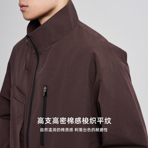 墨麦客男装复古老钱立领休闲夹克男士2025秋季新款宽松简约外套男 商品图2