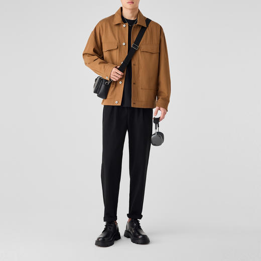 墨麦客男装简约纯色翻领外套男2025年春季新款男士通勤夹克81277. 商品图3