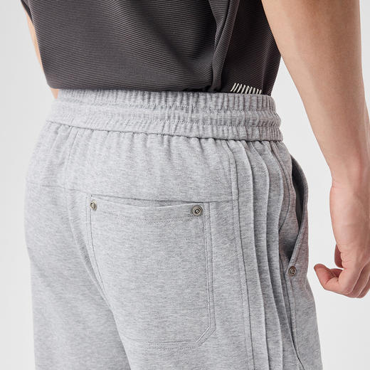 墨麦客同色拼接直筒男士休闲裤2025春季新款松紧腰宽松运动裤子男 商品图2