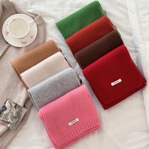 老米优品🎈福利！100%绵羊毛《韩里韩气针织围巾》 宽度长度都刚刚好，轻盈保暖   8色可选 商品图5