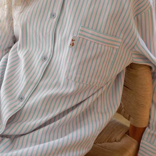 怡吾色秋冬男女款睡衣家居服 | 条纹设计、双面磨毛、触感柔软、简约舒适 商品图4