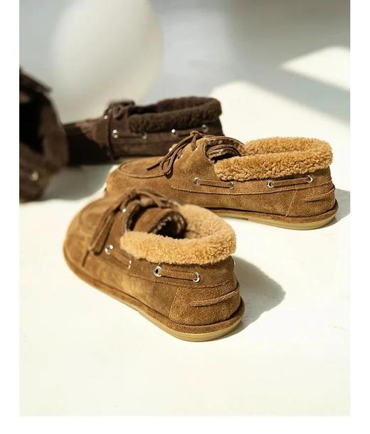 RIM RIM品牌直发“冬季毛毛鞋”【保暖防水防滑羊毛乐福鞋】加绒/不加绒两款可选~脚感舒适度无敌，巨好穿，闭眼入WD 商品图7