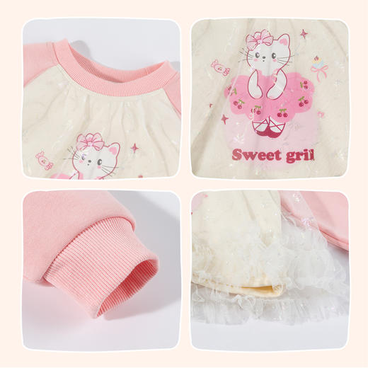 贝贝怡新款春季女童套头长袖卫衣 商品图7