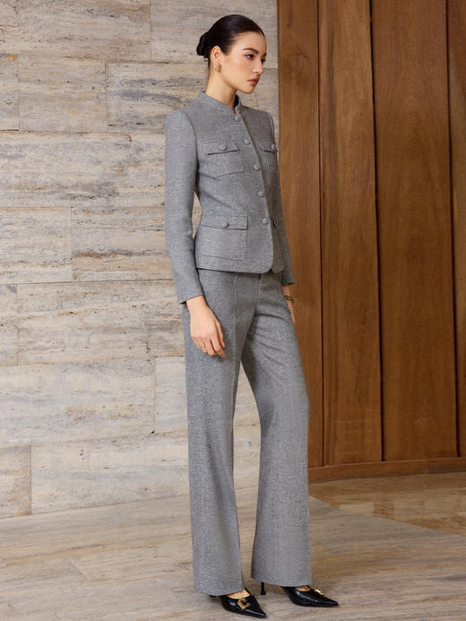 IWY/极简风灰色西装套装女修身通勤气质工作服秋冬新款高级感职业正装CP2583 商品图4