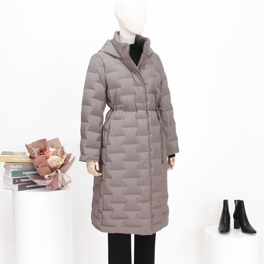 FOCALS新款休闲时尚连帽白鸭绒绒保暖长款羽绒服外套FRSDD506 商品图1