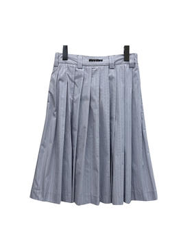 女款条纹百褶半裙 可配套装hu017