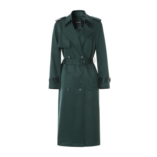 EITIE爱特爱法式经典长款收腰大气风衣外套2025春季新款8104803 商品图5