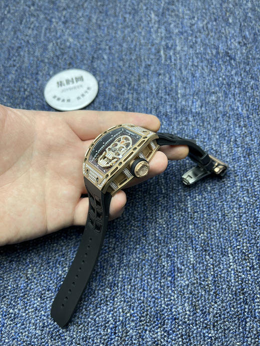 理查德米勒 RM052骷髅满天星 钻圈款 男士腕表 搭载定制一体手动上链机械机芯 商品图4