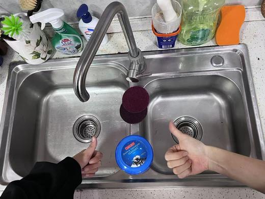 买一送一，另外赠送专业清洁尼龙砂2片！【不锈钢清洁膏】清洁、杀菌、抛光三效合一！天然椰子油，去污不伤手，浴室瓷砖、锅具、餐具都可以清洁，不添加氯，健康无异味！ 商品图3