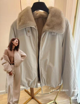 edition两穿毛领派克服外套121506