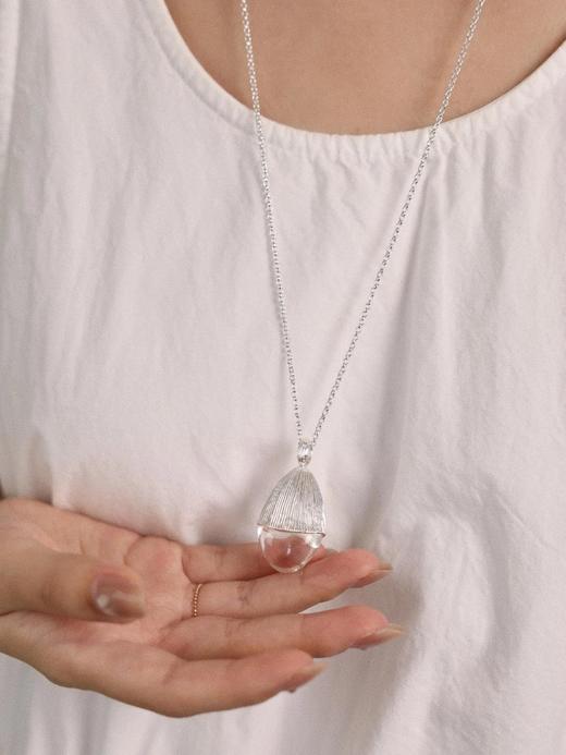 手工拉丝镀银【松果长项链】明星同款！迅速提升穿搭氛围感！皮绳全长150cm随意调节！无标发货WD 商品图7