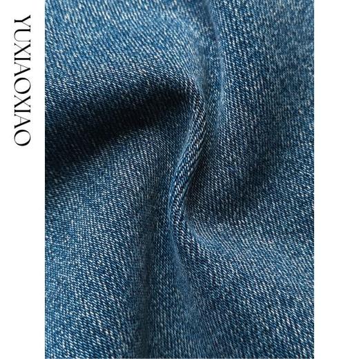 余潇潇【腔调腿精】100棉复古氛围感微喇牛仔裤配金属扣皮带 商品图2