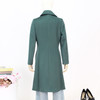 FOCALS新款西装领水波纹中长款双排扣羊毛大衣外套FYJDK833GA 商品缩略图3