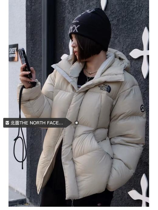 .付款减库存，只有黑色xxl码！去年发370元！！白鸭绒！！情侣款！tnf北面情侣款连帽羽绒服 帽子不可拆卸巅峰 商品图5