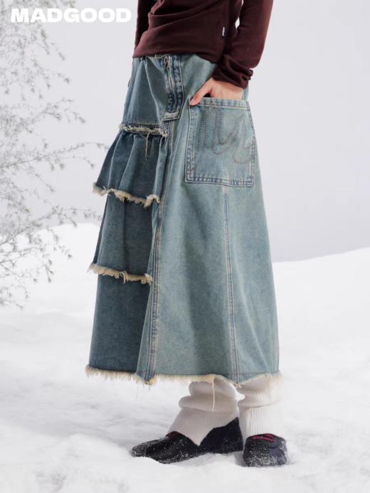 马得工地/MDGDBQ141144/水洗牛仔蛋糕裙 商品图1
