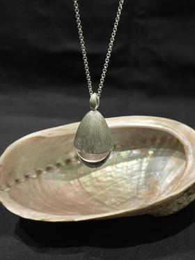 手工拉丝镀银【松果长项链】明星同款！迅速提升穿搭氛围感！皮绳全长150cm随意调节！无标发货WD