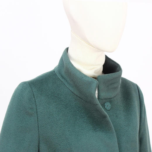 FOCALS新款立领简约休闲暗扣水波纹羊毛大衣外套FYJDR835GA 商品图4