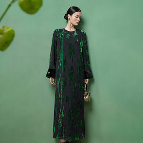 【林栖设计小店】福袖天香|烧花连衣裙恭王府联名2026早春新款女裙1961089