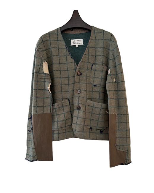 女款羊毛格纹做旧补丁外套lv016 商品图0