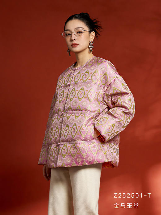 Z252501-T蜀锦罗鹅绒服。 商品图7