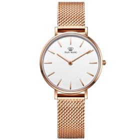 TW002884-30 天王TIAN WANG 【简约气质】手表女士简约气质国潮轻薄小米链钢带石英女学生