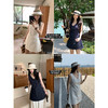 EKOOL衣库法式气质无袖背心连衣裙女夏季小个子修身显瘦v领短裙子 商品缩略图0