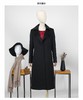 FOCALS新款简约时尚修身显瘦暗扣中长款毛呢大衣外套FYQDK710 商品缩略图4