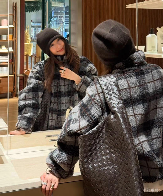 爆款❗️miu格纹羊羔毛外套122406 商品图0