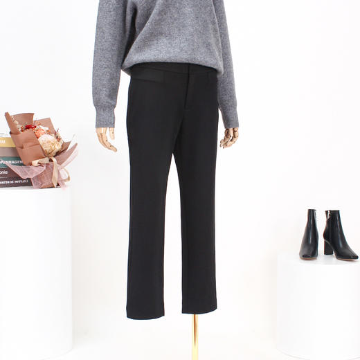 FOCALS福柯斯新款简约休闲通勤九分直筒显瘦铅笔裤FRRCP357 商品图1