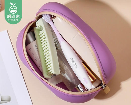 【预售-12月29日配送】蝶时舞硅胶防水洗漱包（紫色）/1个 商品图3