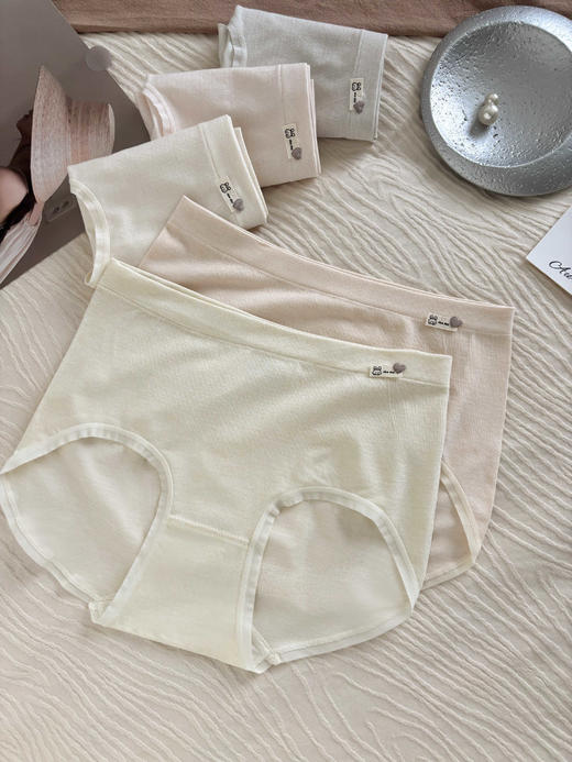 清新纯色抑菌裆女内裤舒适透气三角裤8837 商品图1