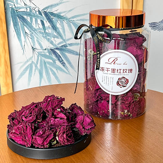 【新品】普滇丨云南墨红玫瑰 冻干玫瑰花茶 重瓣红玫瑰 精选头茬大朵玫瑰 100g 商品图2