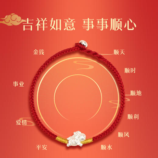 本命红绳 五福马系列 999足银生肖本命年（五款可选） 商品图1