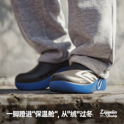 马登2025新款冬天一脚蹬休闲鞋加绒保暖办公室全包跟厚底外穿男拖 商品图3