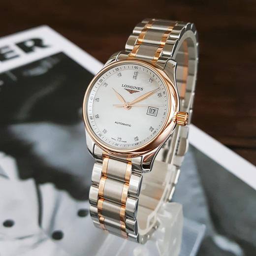 【95新】LONGINES 浪琴L2.257.5.89.7自动机械机芯日期显示29MM（女款）名匠系列精钢/18K玫瑰金231125NJS04 商品图2